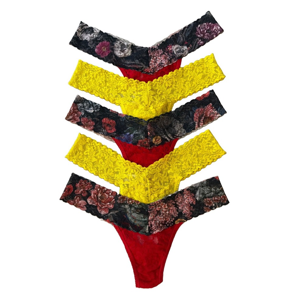 Hanky Panky Signature Lace Low Rise Thong One Size 2-12 NWT 5 Pack
